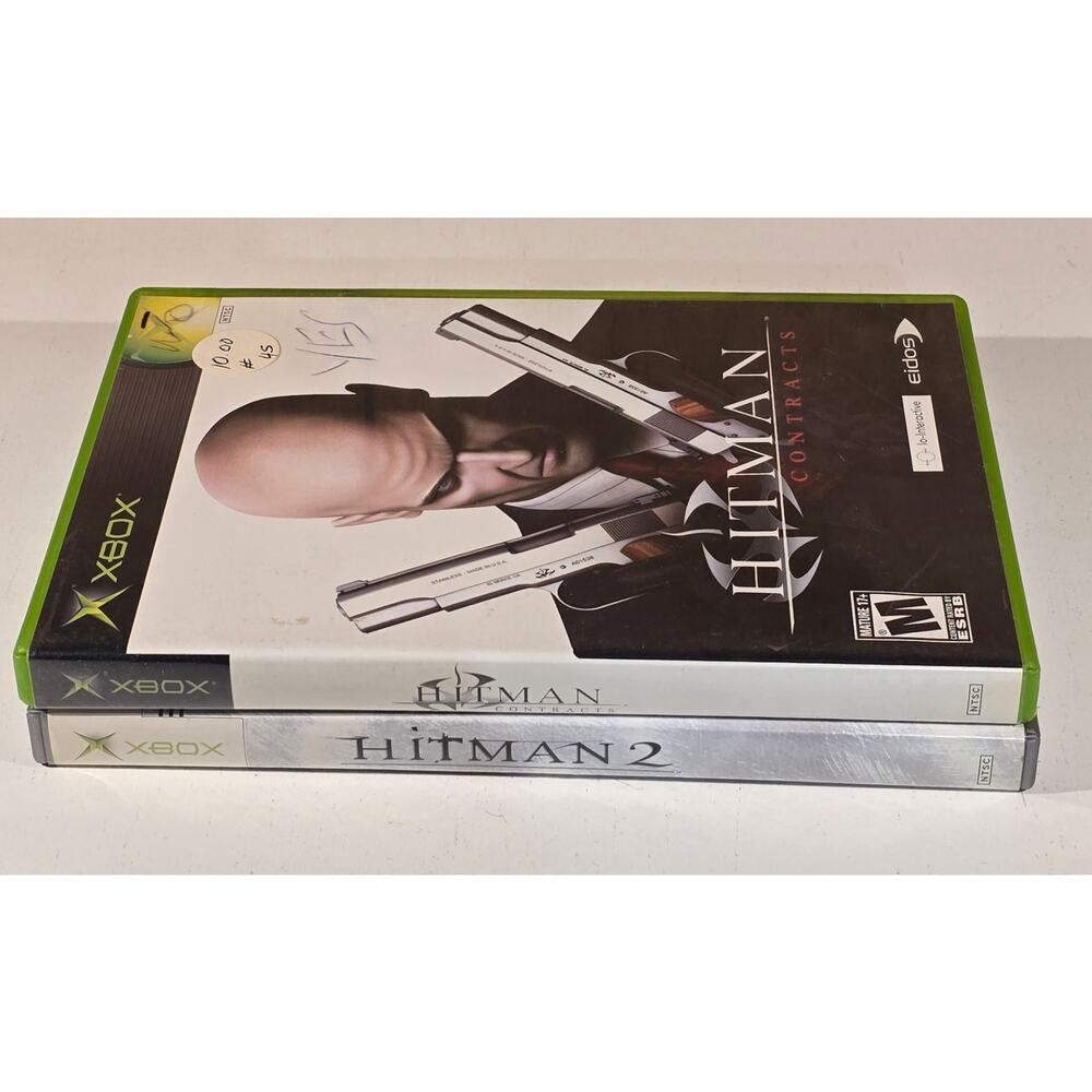 Original Xbox Hitman Contracts & Hitman 2 Silent Assassin CIB Game Lot - Picture 3 of 8